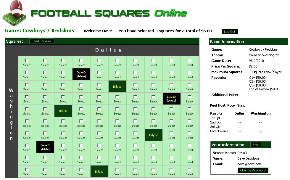 Buy Football Squares Game Thanksgiving Day Game Football Squares Online in  India 